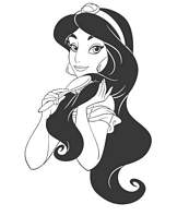 coloriage jasmine portrait